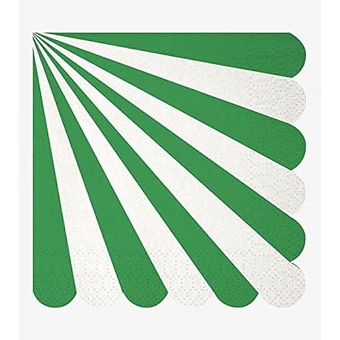 STRIPE NAPKINS 20 PIECES, LARGE, GREEN - Image 2